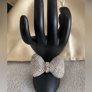 Bow tie rhinestone bracelet.